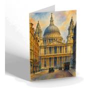 NOTELET - London. St Paul's Cathedral (d) - Vintage Art Style