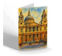 NOTELET - London. St Paul's Cathedral, West Front (a) - Vintage Art Style