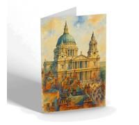 NOTELET - London. St Paul's from Ludgate Hill (a) - Vintage Art Style