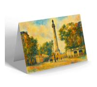 NOTELET - London, The Duke of York's Column - Vintage Art Style