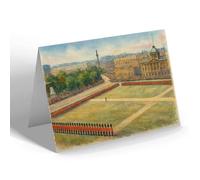 NOTELET - London, Trooping the Colour, Parade Ground - Vintage Art Style