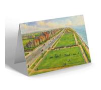 NOTELET - Looking North from the Tower, Gt. Yarmouth - Vintage Art Style