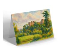 NOTELET - Ludlow Castle, from West - Vintage Art Style