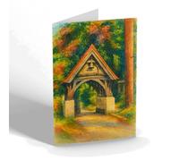 NOTELET - Lych-Gate, Shanklin Old Church - Vintage Art Style
