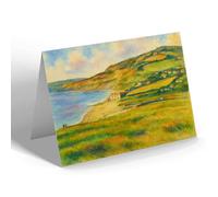 NOTELET - Lyme Bay from the Cliffs, Charmouth - Vintage Art Style