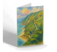 NOTELET - Lynmouth from Lynton (a) - Vintage Art Style