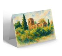 NOTELET - Maids Moreton Church, Buckingham - Vintage Art Style