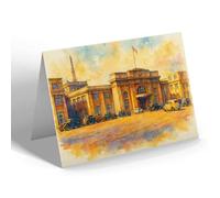 NOTELET - Main Buildings Control Tower Croydon Airport - Vintage Art Style