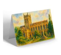 NOTELET - Malvern. Priory Church - Vintage Art Style