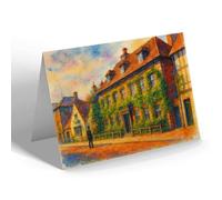 NOTELET - Marie Corelli's House, Stratford-on-Avon - Vintage Art Style