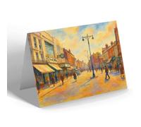 NOTELET - Market Place Looking South, Watford - Vintage Art Style