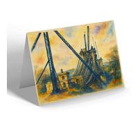 NOTELET - Menai Suspension Bridge a - Vintage Art Style