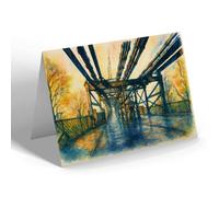 NOTELET - Menai Suspension Bridge b - Vintage Art Style