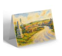 NOTELET - Mennock Village near Sanquhar - Vintage Art Style