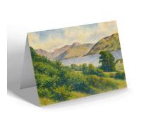NOTELET - Mountains of Glencoe from above Onich - Vintage Art Style