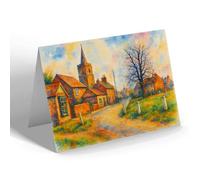 NOTELET - Near the Church, Bitteswell - Vintage Art Style