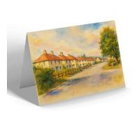 NOTELET - New Housing Estate, Chirk - Vintage Art Style