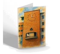 NOTELET - New Lady Godiva Clock, Coventry - Vintage Art Style