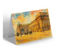 NOTELET - Newcastle. Central Station - Vintage Art Style