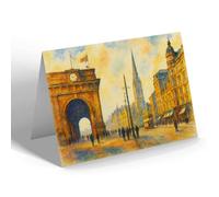 NOTELET - Newcastle-on-Tyne. Neville Street - Vintage Art Style