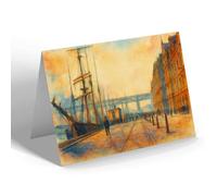NOTELET - Newcastle. Quayside (a) - Vintage Art Style