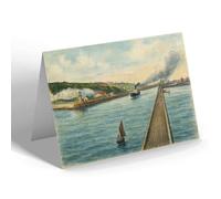 NOTELET - Newhaven. Harbour & Fort - Vintage Art Style