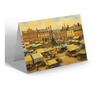 NOTELET - Northampton. Market Square (a) - Vintage Art Style