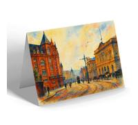 NOTELET - Norwich. Post Office & Prince Of Wales Road - Vintage Art Style