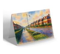 NOTELET - Occupation Road, Corby - Vintage Art Style