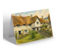 NOTELET - Old Cottage At Lustleigh - Vintage Art Style