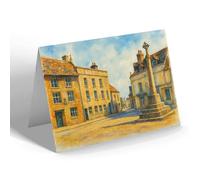 NOTELET - Old Market Cross, Stow-on-the-Wold - Vintage Art Style