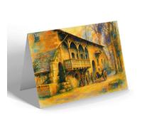 NOTELET - Old Mill Guy's Cliff Near Warwick - Vintage Art Style