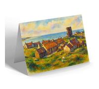 NOTELET - Old Slains Castle, Cruden Bay - Vintage Art Style