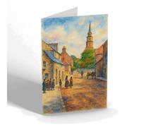 NOTELET - Old St & Parish Church, Riccarton - Vintage Art Style