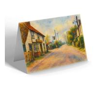 NOTELET - Old Village & Anchor Inn, Hullbridge - Vintage Art Style