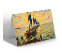 NOTELET - On the River, H.M.S. Ganges - Vintage Art Style