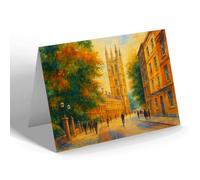 NOTELET - Oxford. Magdalen College - Vintage Art Style