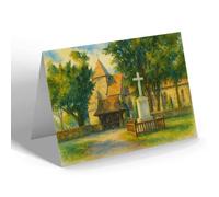 NOTELET - Parish Church & Lych Gate, Westfield - Vintage Art Style