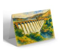 NOTELET - Pen-y-Craig Dam, Elan Valley, Rhayader - Vintage Art Style
