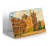 NOTELET - Peterborough Cathedral Central Tower - Vintage Art Style