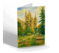 NOTELET - Peterborough Cathedral - Vintage Art Style