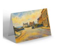 NOTELET - Pier Road from the Post Office, Port Ellen - Vintage Art Style