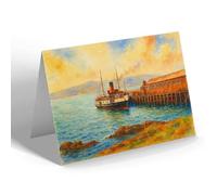 NOTELET - Pier & SS Marchioness of Lorne Wemyss Bay a - Vintage Art Style
