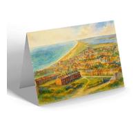 NOTELET - Portland. Chesil Beach near Weymouth - Vintage Art Style