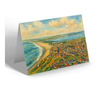 NOTELET - Portland & Chesil Beach, Portland - Vintage Art Style
