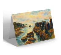 NOTELET - Portrush, Launch of the Life Boat - Vintage Art Style