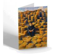 NOTELET - Portrush. Wishing Chair, Giant's Causeway - Vintage Art Style