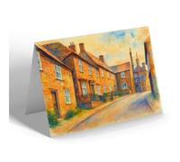 NOTELET - Post Office Street, Wilbarston - Vintage Art Style