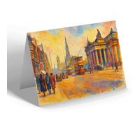 NOTELET - Princes St Royal Scottish Academy Edinburgh - Vintage Art Style