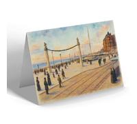 NOTELET - Promenade looking North, Blackpool - Vintage Art Style